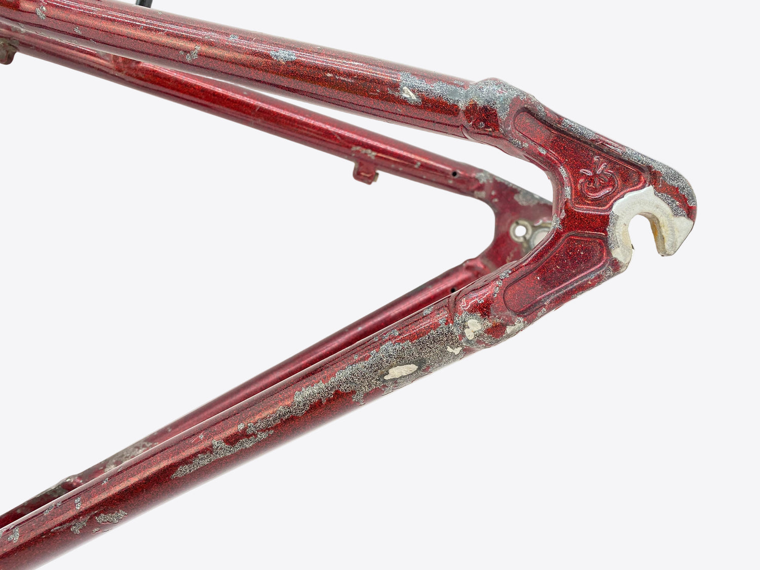 view of the left rear drop out