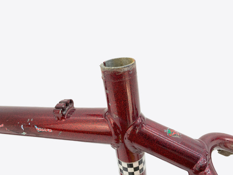 close up of the seat tube