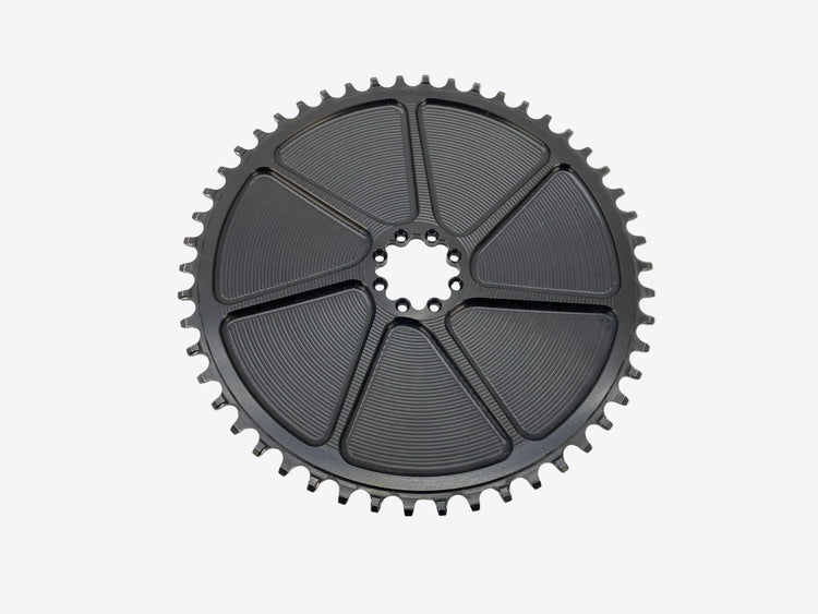 backside view of the chainring