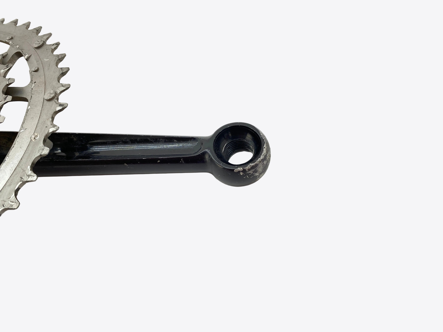 backside of the crank arm