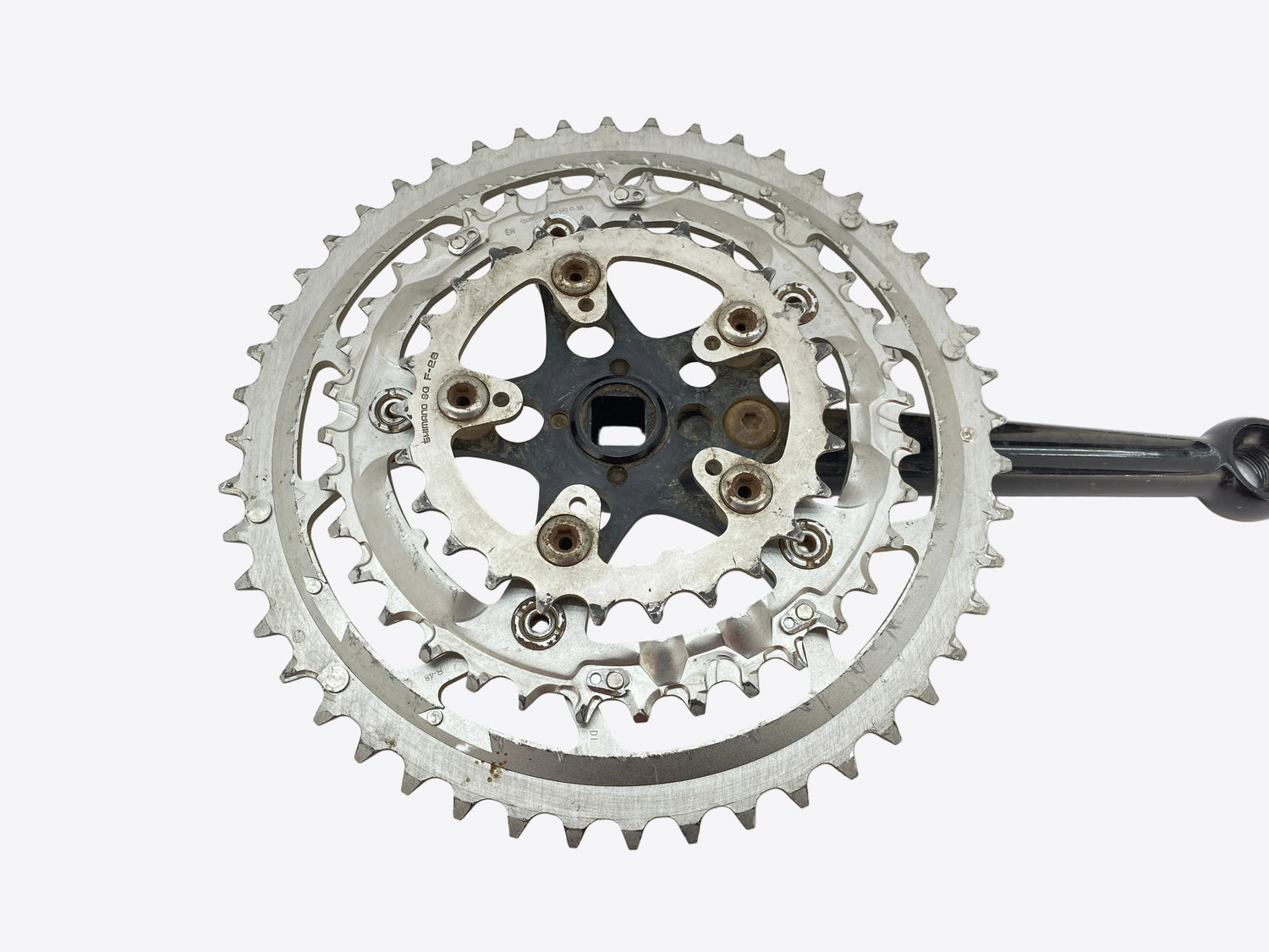 view of the chainrings