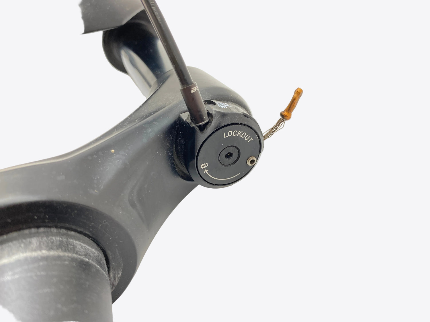 close up of the lockout knob