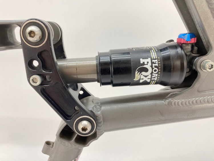 close up of the rear shock