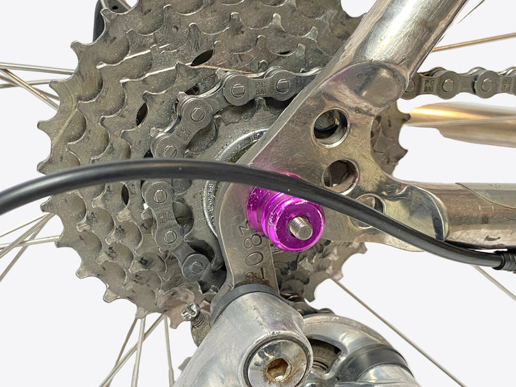 close up of the dropout with serial number