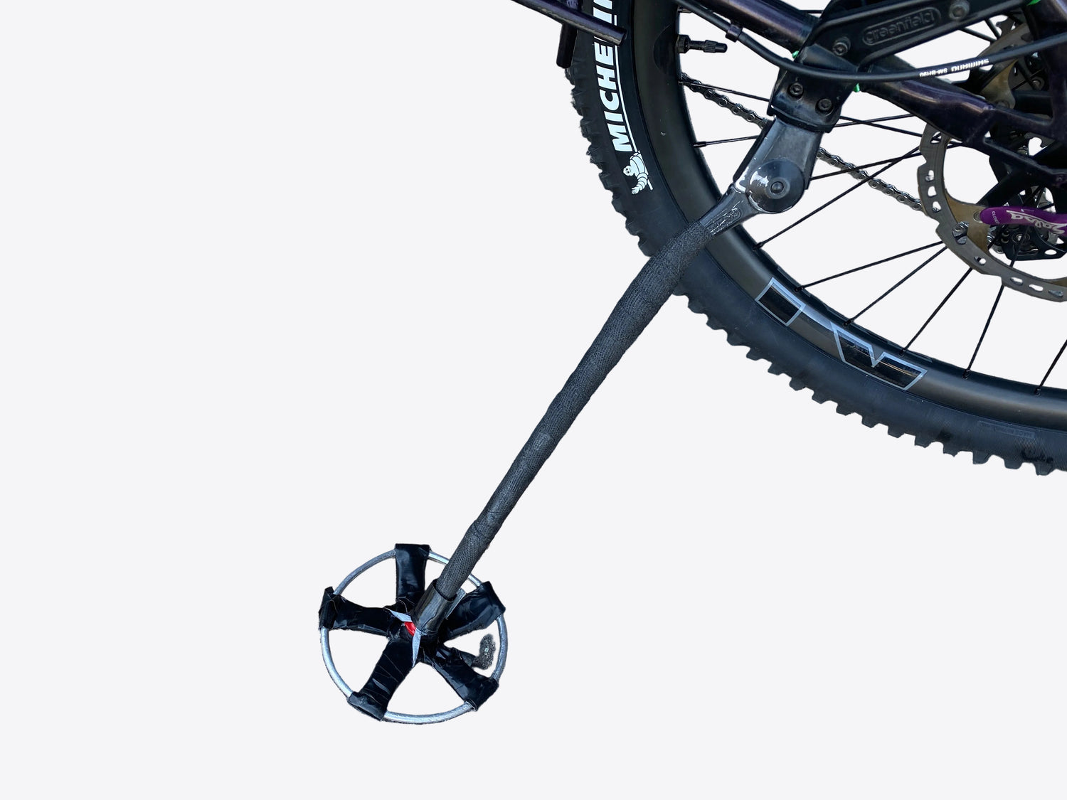 custom ski pole kickstand