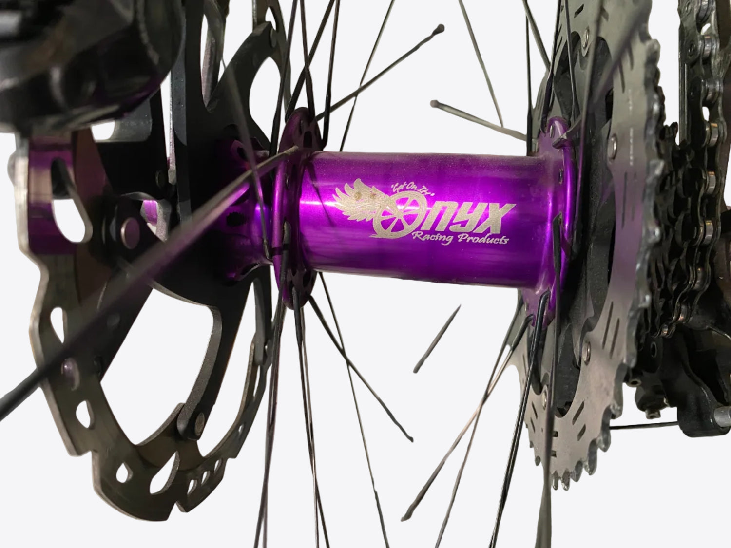 close up of the rear hub