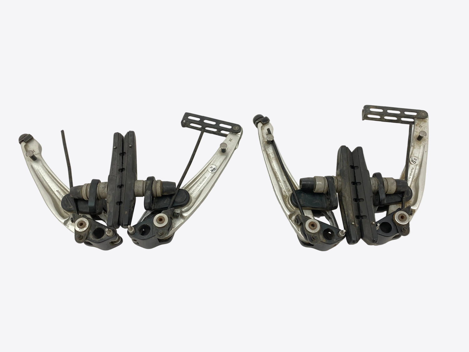 backside view of the brakes