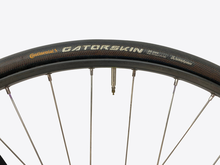 view of the front tire label