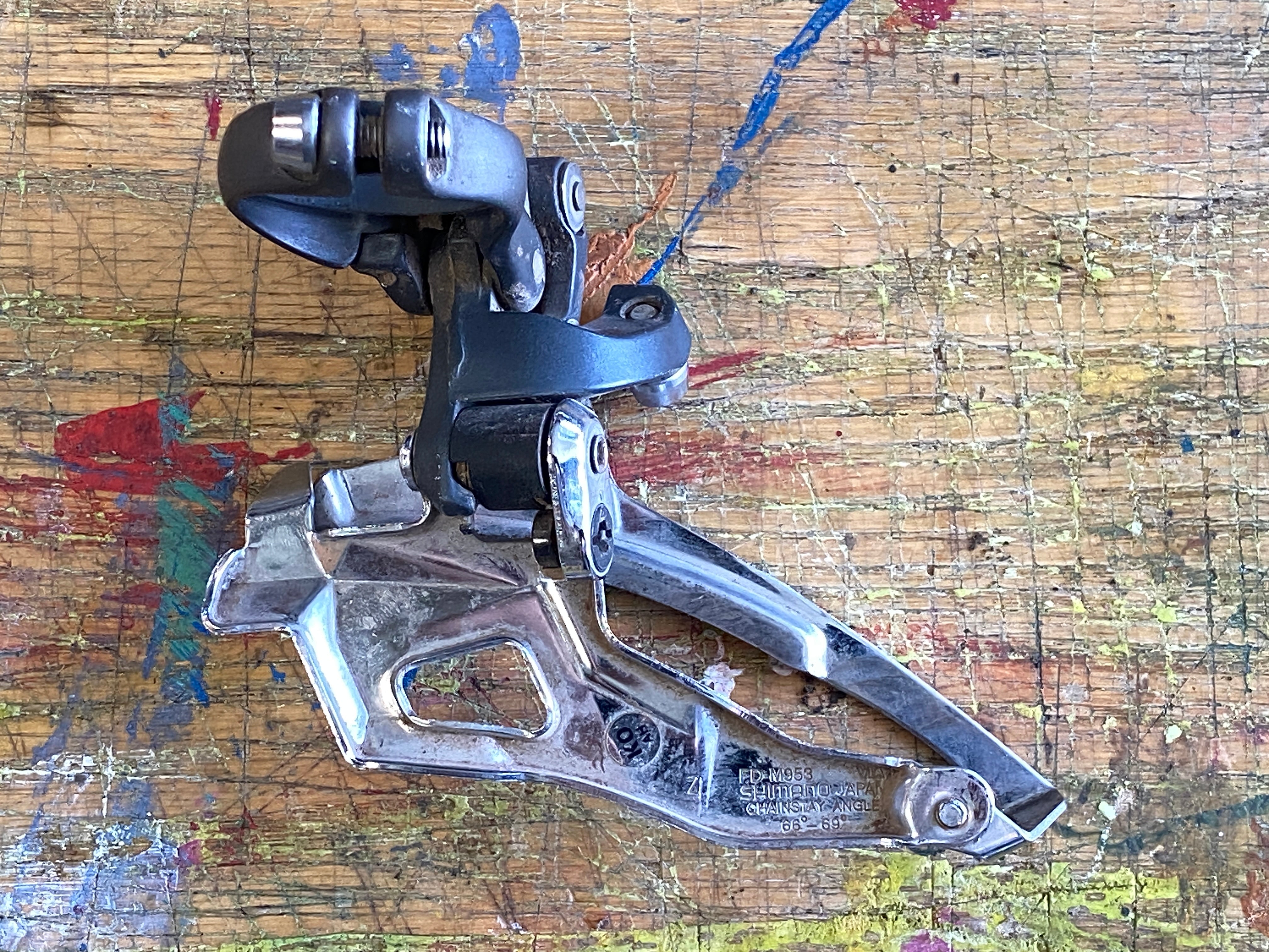 SHIMANO シマノ XTR FD-M953 Fディレイラー 未使用品 NOS Shimano XTR FD-M953 Front Derailleur: 34.9mm - Bottom