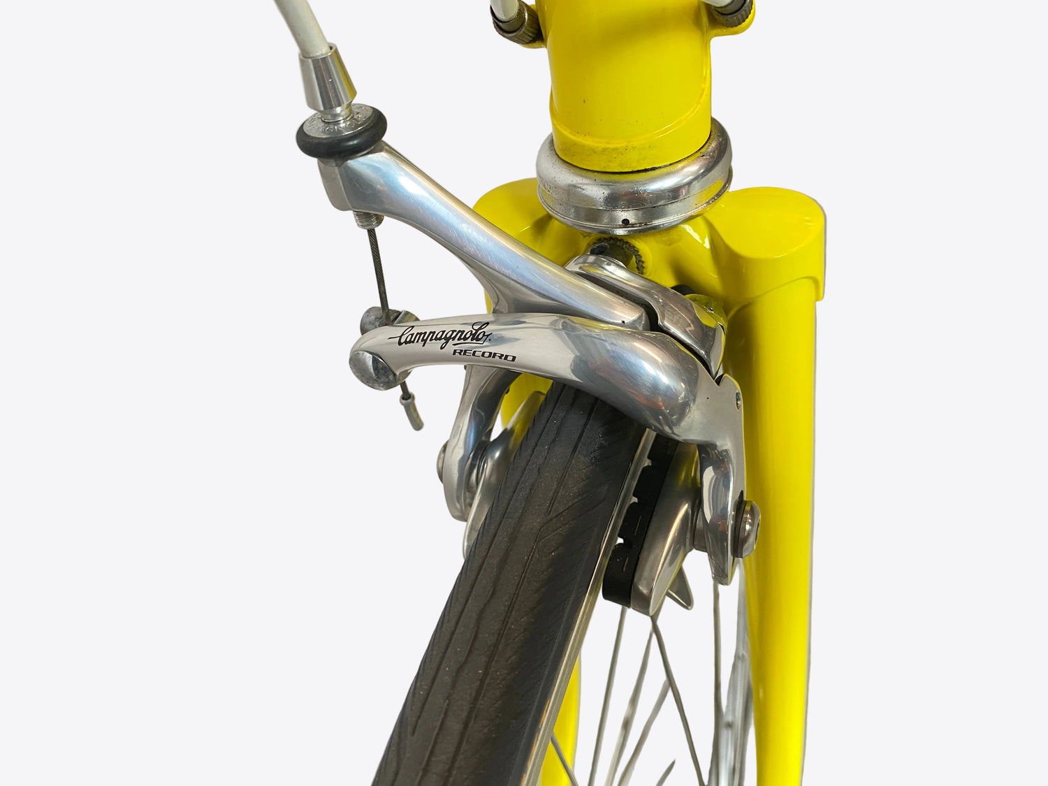 close up of the front brake