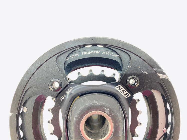 close up of the chainrings