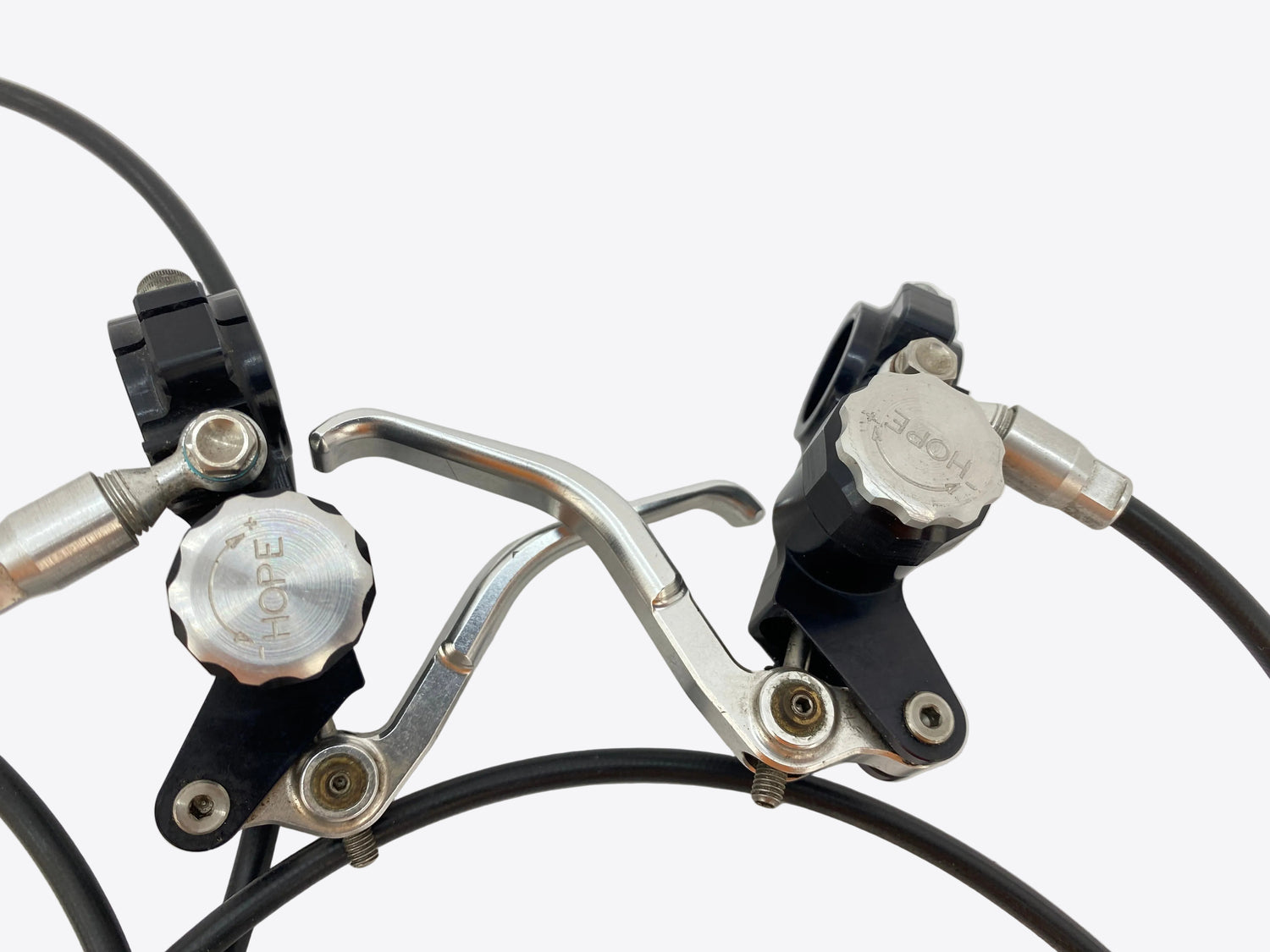 close up of the levers