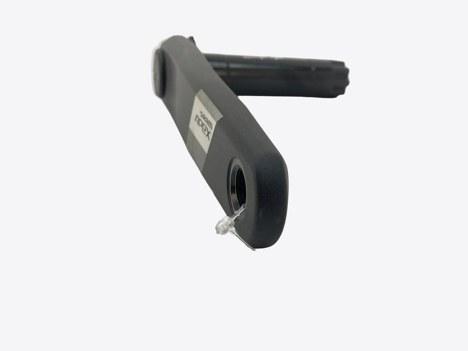 close up of the crank arm end