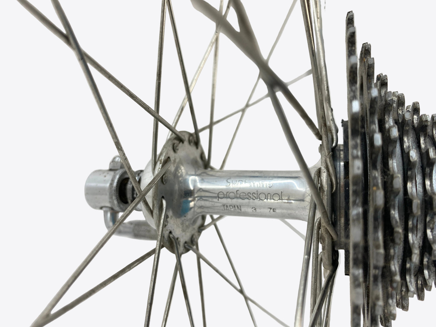 close up of rear hub