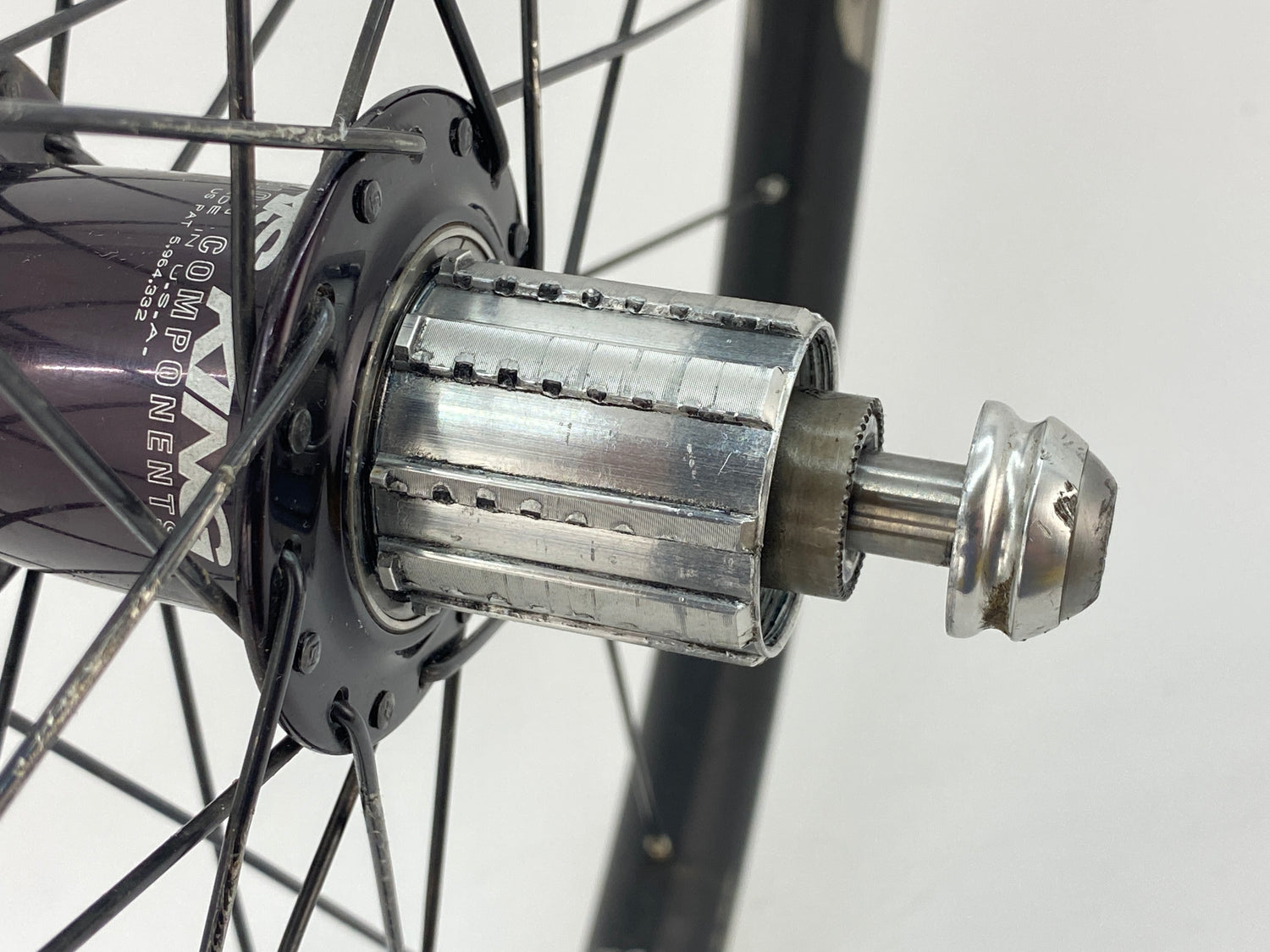 close up of the freehub