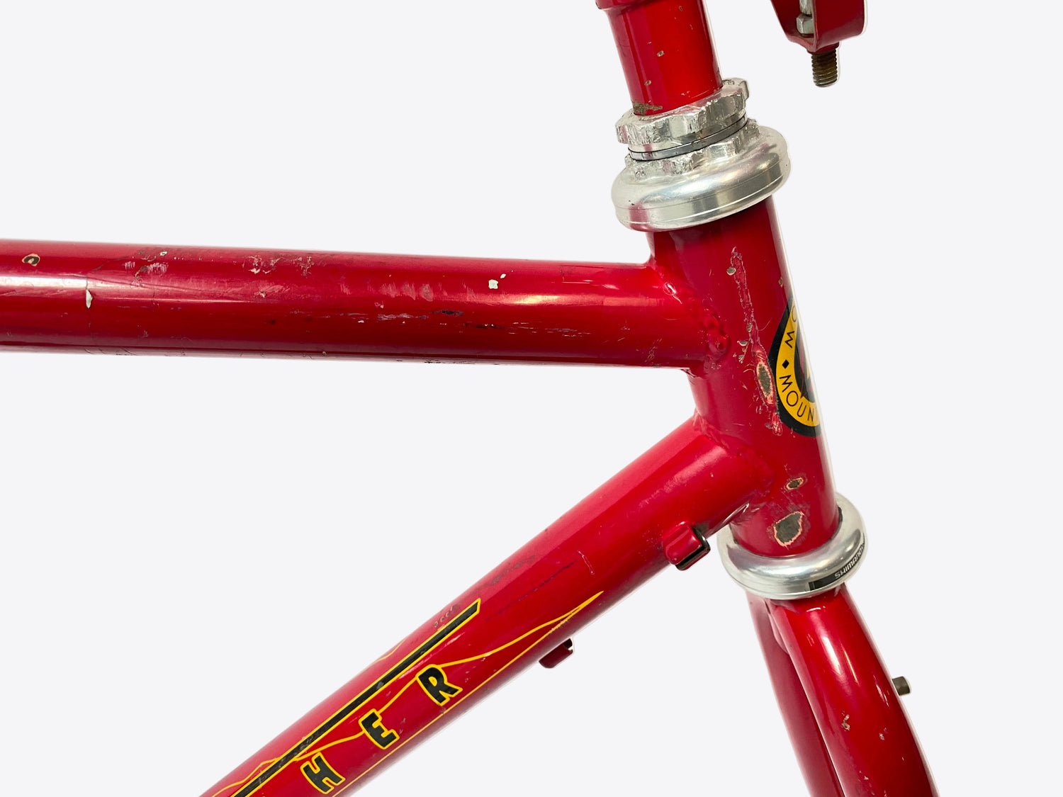 close up of the head tube