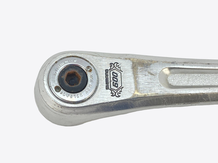view of the left crank bolt