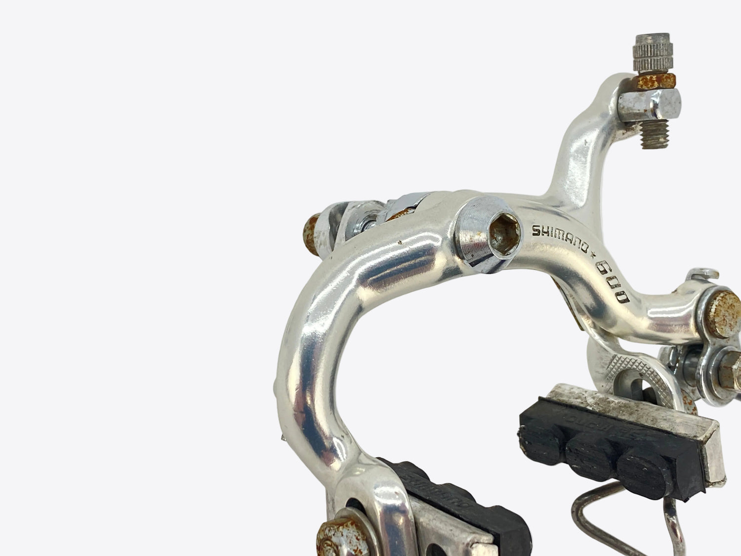 close up of the rear brake