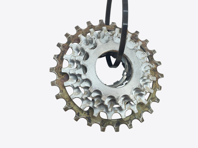 close up of the cassette cogs