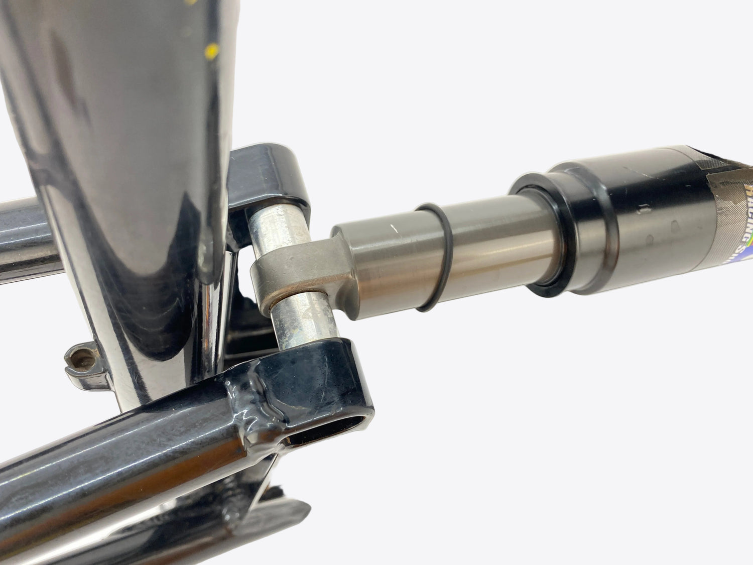 scratch on the shock stanchion