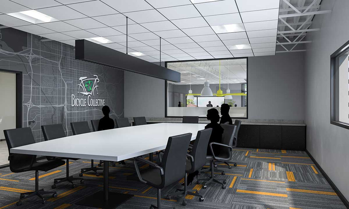 Conference room and meeting space for administration and education