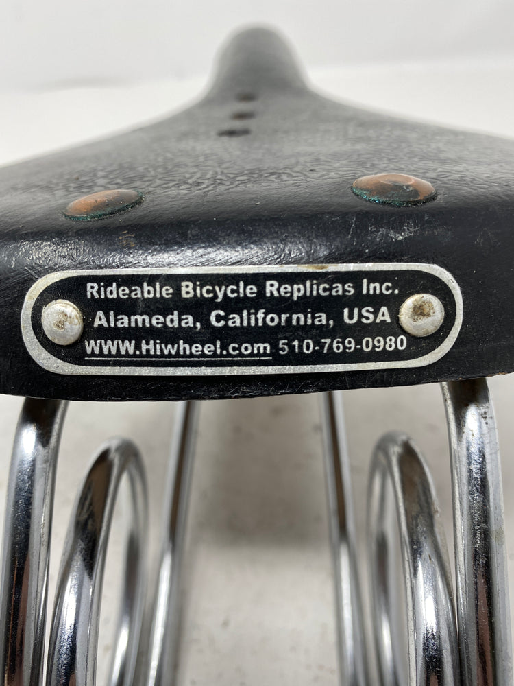 Custom Leather Bicycle Saddle Penny Farthing Unique Hi Wheel