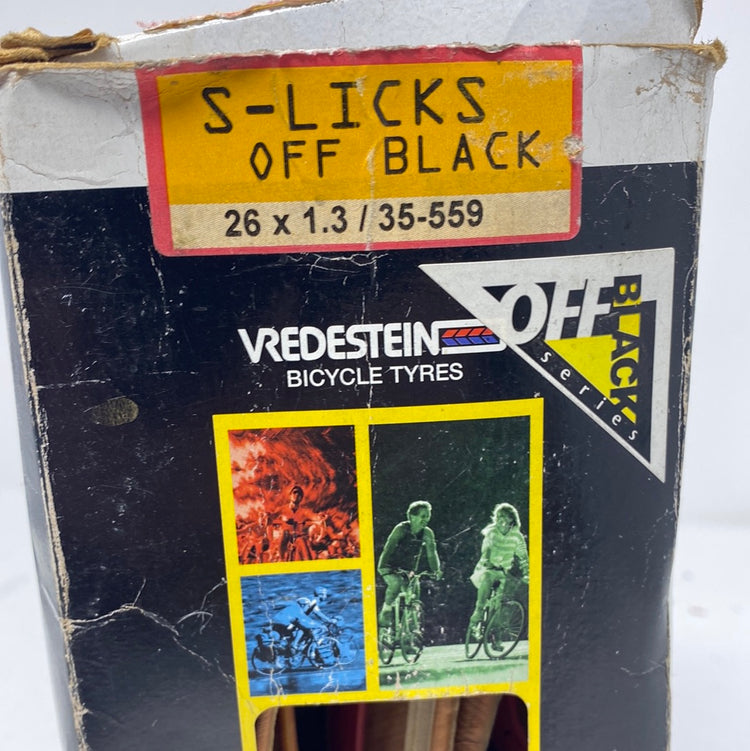 Vintage Vredestein S-licks Off Black Tire 26x1.3 NOS RARE